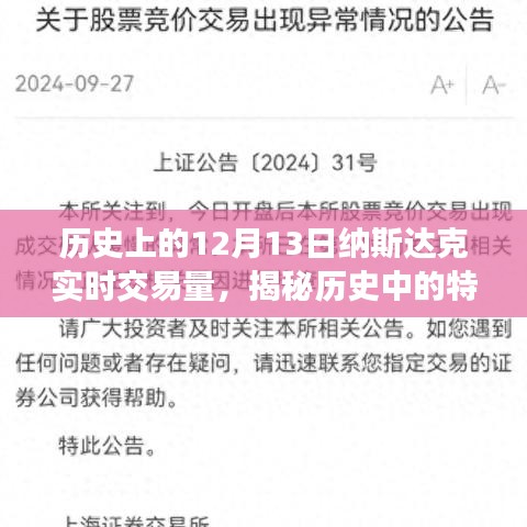 揭秘歷史特殊日子，納斯達(dá)克實(shí)時(shí)交易脈絡(luò)與隱秘寶藏揭秘日（12月13日）的交易量探索之路????
