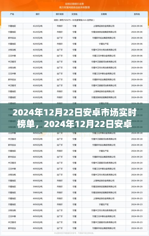 2024年12月22日安卓市場(chǎng)實(shí)時(shí)榜單，洞悉未來(lái)趨勢(shì)，引領(lǐng)開(kāi)發(fā)前沿潮流