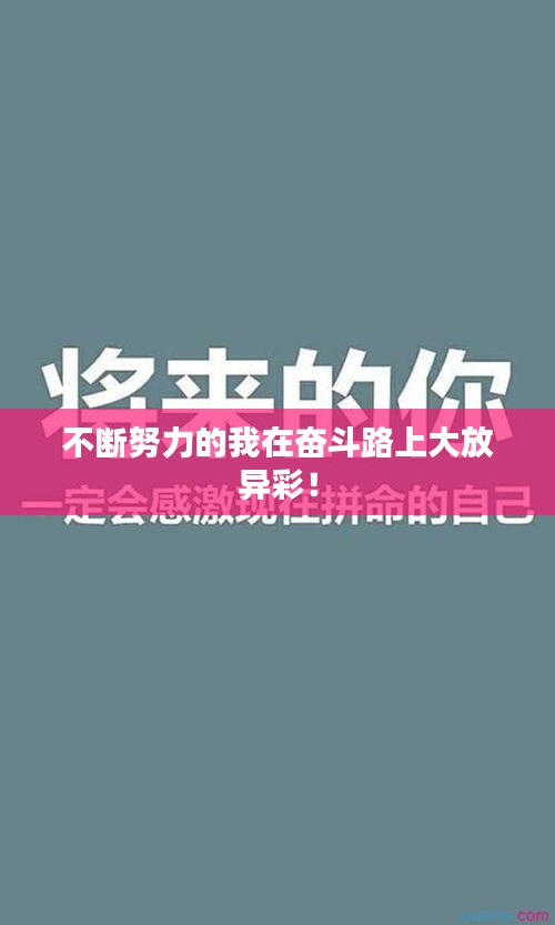 不斷努力的我在奮斗路上大放異彩！