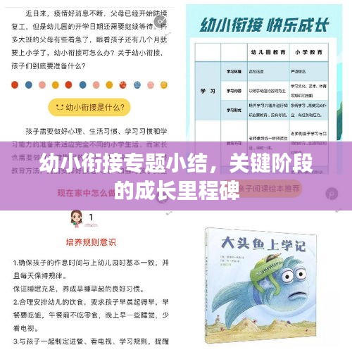 幼小銜接專題小結(jié)，關(guān)鍵階段的成長里程碑