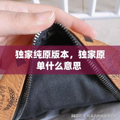 獨家純原版本，獨家原單什么意思 