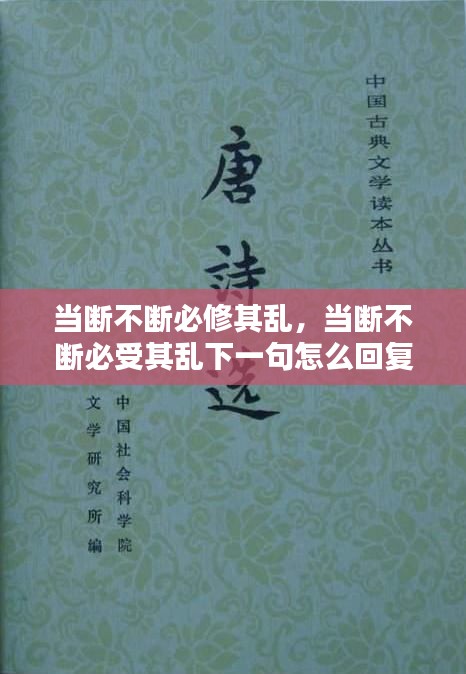 當(dāng)斷不斷必修其亂，當(dāng)斷不斷必受其亂下一句怎么回復(fù) 