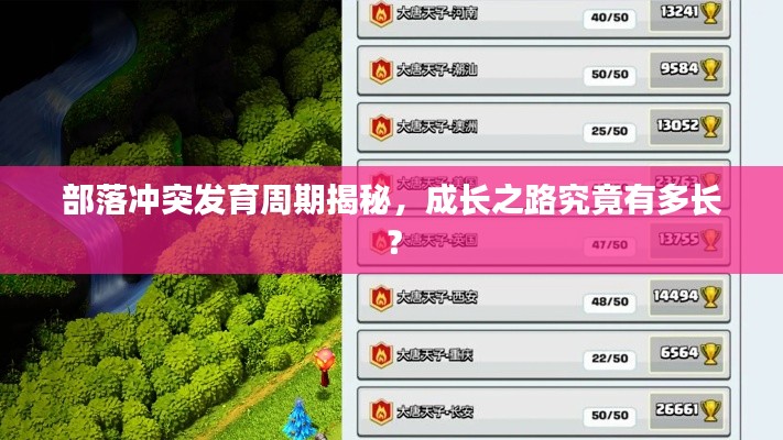 部落沖突發(fā)育周期揭秘，成長之路究竟有多長？