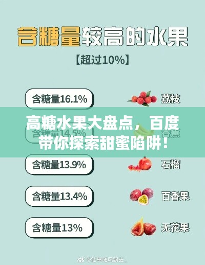 高糖水果大盤點，百度帶你探索甜蜜陷阱！
