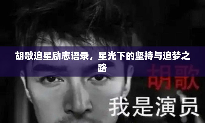 胡歌追星勵志語錄，星光下的堅持與追夢之路