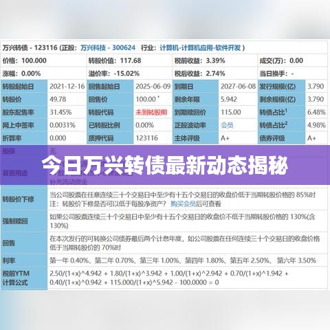 今日萬興轉(zhuǎn)債最新動態(tài)揭秘