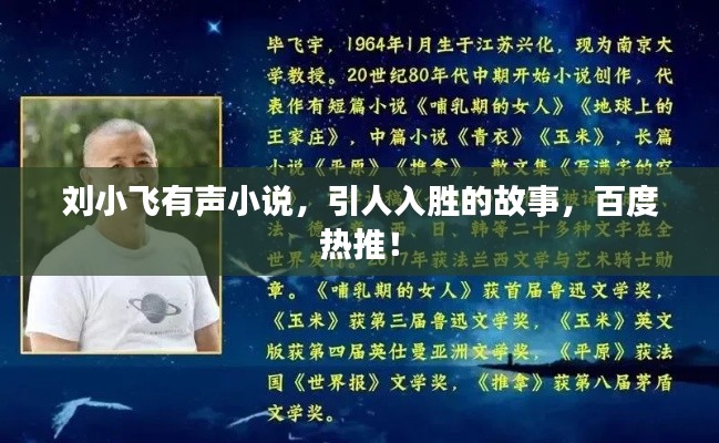 劉小飛有聲小說，引人入勝的故事，百度熱推！