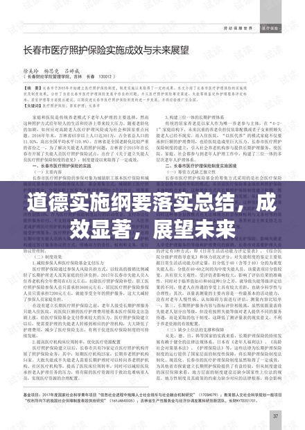 道德實(shí)施綱要落實(shí)總結(jié)，成效顯著，展望未來
