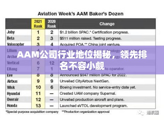 AAM公司行業(yè)地位揭秘，領(lǐng)先排名不容小覷