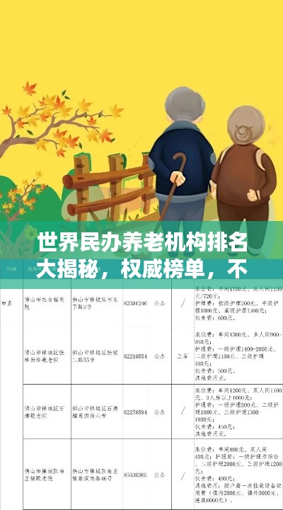 世界民辦養(yǎng)老機(jī)構(gòu)排名大揭秘，權(quán)威榜單，不容錯(cuò)過(guò)！