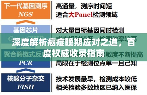 深度解析癌癥晚期應對之道，百度權威收錄指南