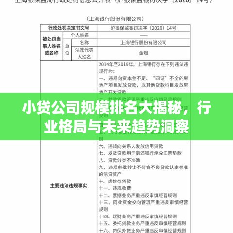 小貸公司規(guī)模排名大揭秘，行業(yè)格局與未來趨勢(shì)洞察