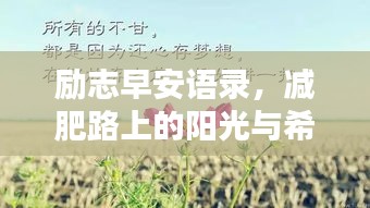 勵志早安語錄，減肥路上的陽光與希望啟航新征程