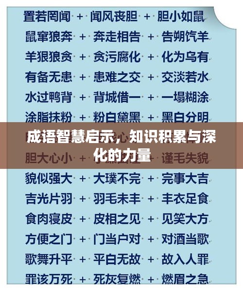 成語(yǔ)智慧啟示，知識(shí)積累與深化的力量