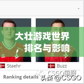 大壯游戲世界，排名與影響力的巔峰對決！